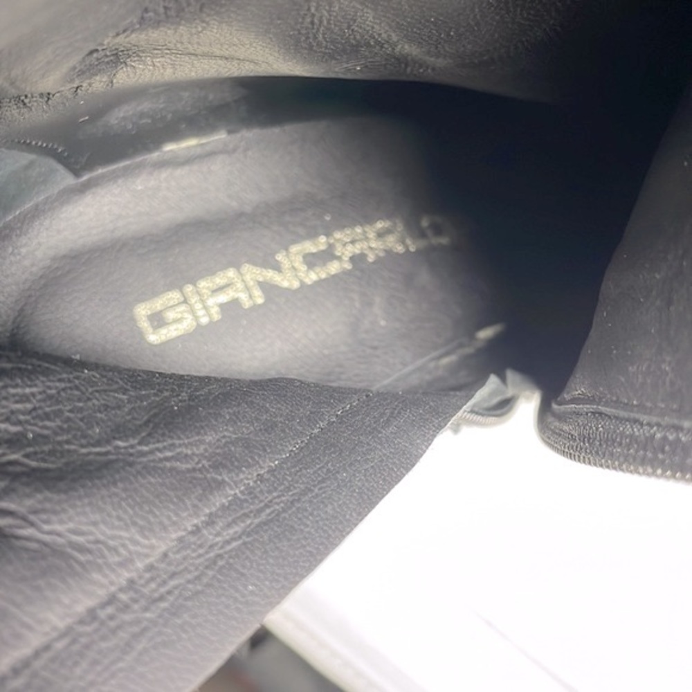 Giancarlo  Paoli Women Black Genuine Leather Heels Boots Size 7.5 Make in Italy - Picture 7 of 8